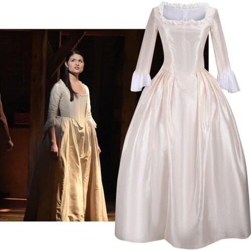 Hamilton Elizabeth Schuyler Dress Womens Colonial Corset Dress Victorian Rococo Ball Gown Maiden Costume Medieval Dress