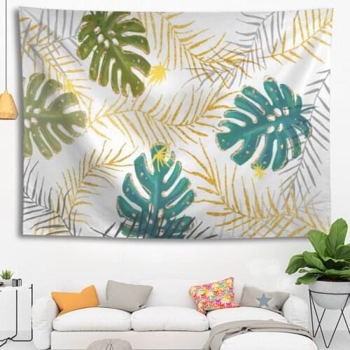 Custom High Quality Palm Leaf Hanging Tapestry Home Party Decoration Tapestries Photo Background Cloth Table Cloth Wall Tapes