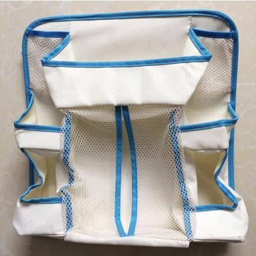 Practical Baby Crib Childrens Bed Hanging Bag Diaper Cream Storage Lotion Bumper Cradle bag Bedside Organiser Hanging Shelf 8