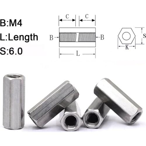M4 Stainless steel Standoff Spacer Female Female Spacing Screws Threaded Spacer hex spacer