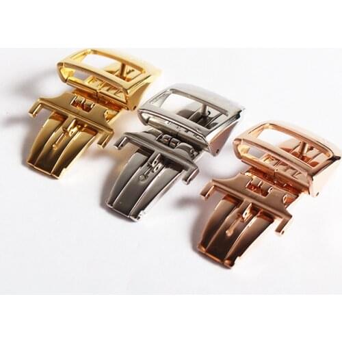 Stainless Steel Deployment Clasp Buckle For Jaeger-LeCoultre Watchband Silver Accessory 16mm 18mm