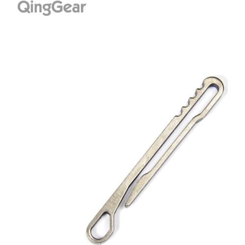QingGear HangClip Titanium Pocket Clip Lightweight Hanging Clip Key Tool Key Holder EDC Outdoor Tool