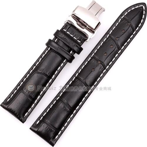 Hot sale Watchband ,High-quality Leather, Watch Accessories 18mm 19mm 20mm 21mm 22mm Strap Belt Free shipping