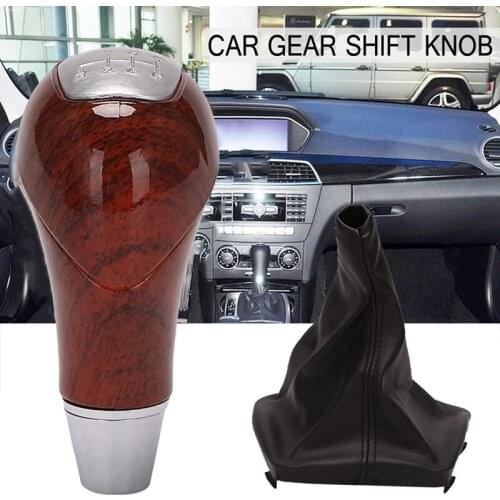 Manual Car Gear Shift Knob Shifter Gear Lever Boot for Mercedes Benz W210/W220/W163/W202/W140