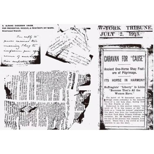 Old newpaper Clear Stamp for Scrapbooking Transparent Silicone Rubber DIY Photo Album Decor 662