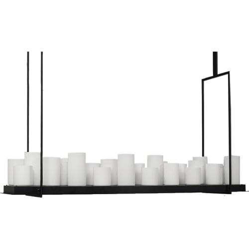 Led Industrial Vintage Pillar Candle Candelabra Rectangular Chandelier Wrought Iron Metal E27 Free Shipping