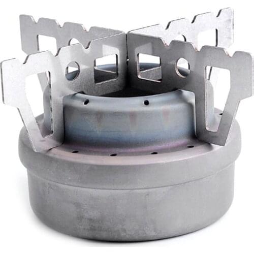 55KD Outdoor Camping Alcohol Stove Cross Stand Stainless Steel Mini Picnic Stove Rack
