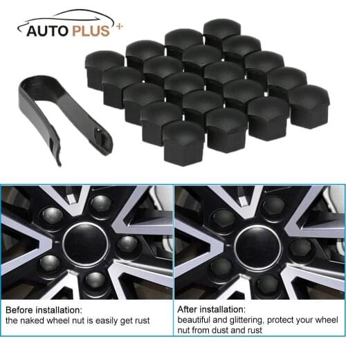 20pcs Universal 17mm Plastic Car Wheel Nut Covers Bolt Caps For Volkswagen VW Golf MK4 Bora Passat Lupo Polo Audi Skoda