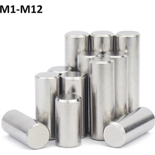 304 Stainless Steel Cylindrical Pin Locating Dowel M1 M1.5 M2 M2.5 M3 M4 M5 M6 M8 M10 M12