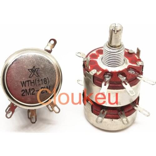 WTH118-2L 2W Potentiometer switch 1K 2K2 4K7 10K 22K 47K 100K 220K 330K 470K 680K 1M 2M2