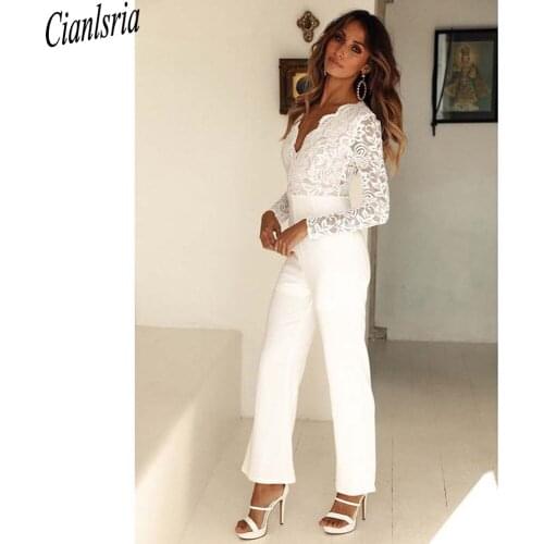 Jumpsuits 2020 Trouwjurken Lace Satijn Plus Size Bruidsjurken Broek Jurk Vestidos De Novia