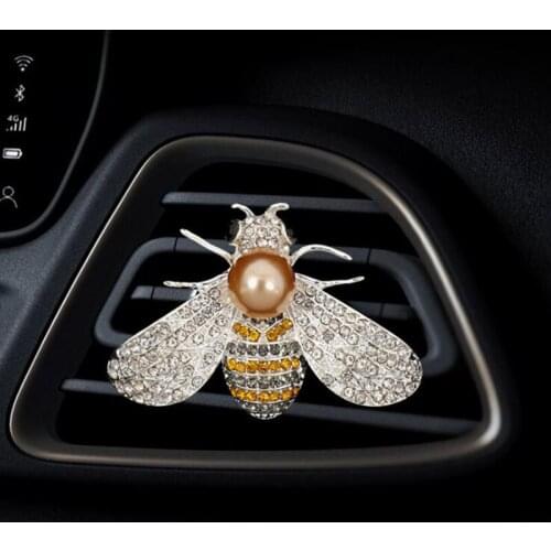 1PC Bee Style Car Perfume Clip Air Freshener Vehicle Air Outlet Decoration