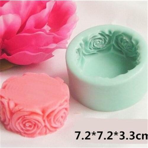 1PC 3D Bucket Rose Pattern Sunflower Flower Decoration Silicone Mold Cake Mold Chocolate DIY Fondant Baking Tool candle molds
