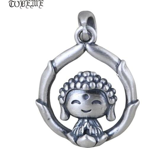 100% 999 Silver Tibetan Buddha Pendant Little Buddhist Buddha Pendant Tibetan Pendant Good Luck Amulet