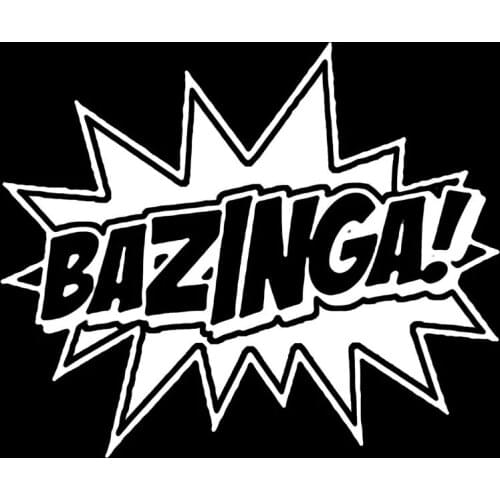 13.8CM*11.4CM Bazinga! Big Bang Theory Vinyl Decal Car Sticker