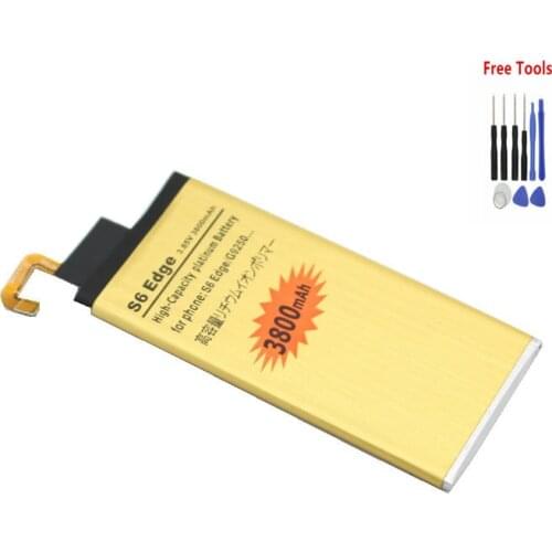 1x 3800mAh EB-BG925ABE Replacement Gold Battery For Samsung Galaxy S6 Edge G9250 SM-G925l G925F G925L G925K G925A G925S + Tool