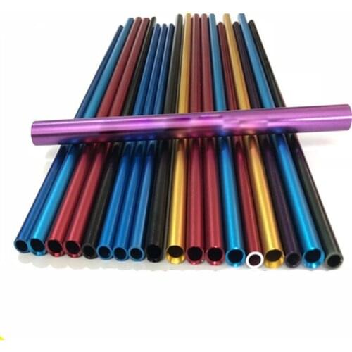 2pcs 300mm length 13mm 14mm OD 6061 oxidation aluminum tube color anodizing pipe precision cylindrical duct 6.1mm-13mm ID