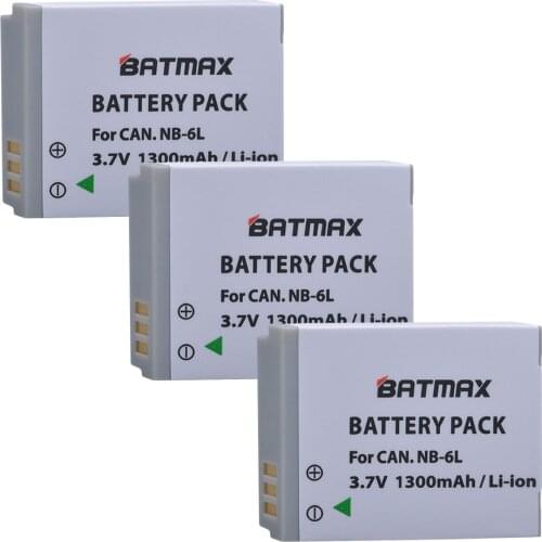 3x NB-6L Battery NB 6L NB6L batteries for Canon IXUS 310 SX275 SX280 SX510 200 210 300 S90 S95 SD1300 SD1200 SX240 HS SX500 IS