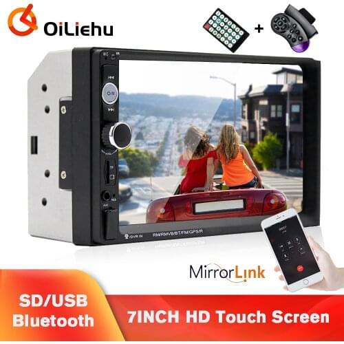 OiLiehu 2 din Car radio Video Player 7'' HD Player MP5 Touch Screen Stereo USB FM Autoradio For VW Toyota Nissan Hyundai KIA