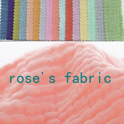 Free shipping Cotton double - layer crepe double - layer cotton fabric diapers bath towel sand washing dyeing fabrics