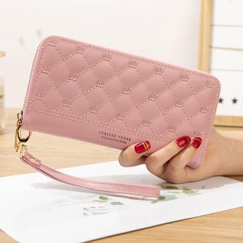 Long Wallet Embroidered Thread Womens Hand Wallet Multi-Card Fashion All-match Phone Bag Wallet