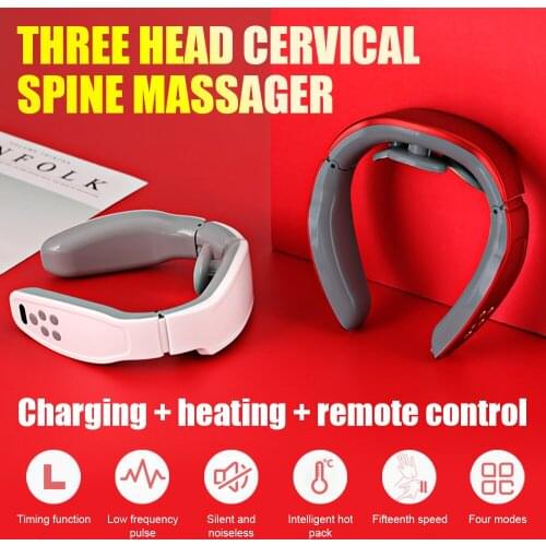 Electric Neck Massager And Pulse Back 6 Modes Power Control Far Infrared Heating Pain Relief Tool Health Care Relaxation Machine