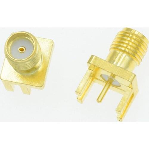 SMA Female Jack Panel Mount PCB Solder Connector Straight Goldplated