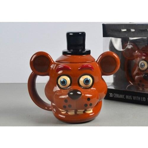 16x12x15cm Creative Ceramic Mug Anime Five Night At Freddyed Doll Cartoon Game Decoration Water Cup Coffee Cup