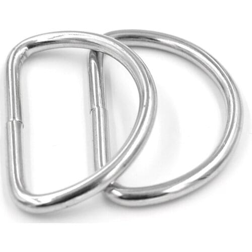 10 pieces 40mm Metal D-shaped buckle Metal D buckle D rings Semicircle Buttons Bags mountaineering Backpack Accessories