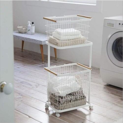 Nordic Dirty Clothes Basket Creative Bathroom Large Rack Clothes Storage Rack Household Removable Layered Laundry Basket