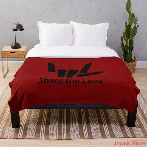 Share the love Throw Blanket Soft Warm Coral Fleece Plush Throw Blanket Rug Piece Sofa Bed Knee blankets Boys Girls