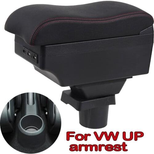 For VW UP Armrest Box 2009-2018 Central Store Content Box Products Interior Armrest Storage Car-styling Accessories Parts