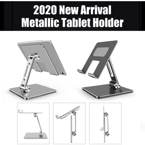 Aluminum Tablet Stand Universal Angle-Adjustable Desk Stand For Phone iPadPro Foldable Tablet Holder Stand Support Accessories