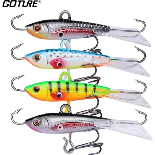 Goture Winter Ice Balancer Fishing Lure Lead Jigging Hard Artificial Bait 60mm/80mm For For Walleye Winter Fishing