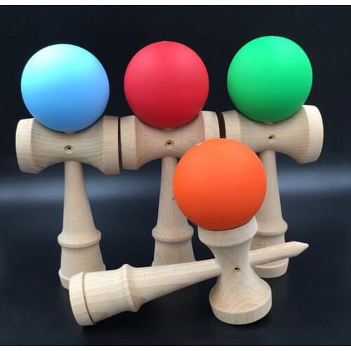 Painted Wood Kendama Toy Outdoor Fitness Balls Train Eye-hand Coordination for Children Adults Outdoor Juggling Fun Sports Ball
