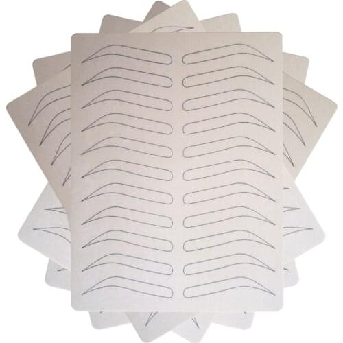 5 Pieces Microblading Supplies Tattoo Eyebrow Practice Skin Eyebrow Cosmetic Permanent Makeup Eyebrow Training No Ink Needed