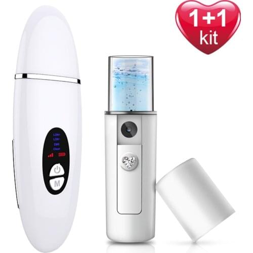 Ultrasonic Blackhead Remover Vacuum Deep Facial Cleansing Ance Remover Pimple Black Head Skin Scrubber Nano Facial Steamer USB