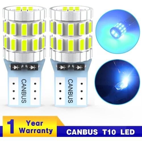 A Pack T10 W5W 194 168 Led Canbus Lamp 30SMD Car Interior Doom Light Clearance Parking Light No Error White Ice Blue LED Bulb