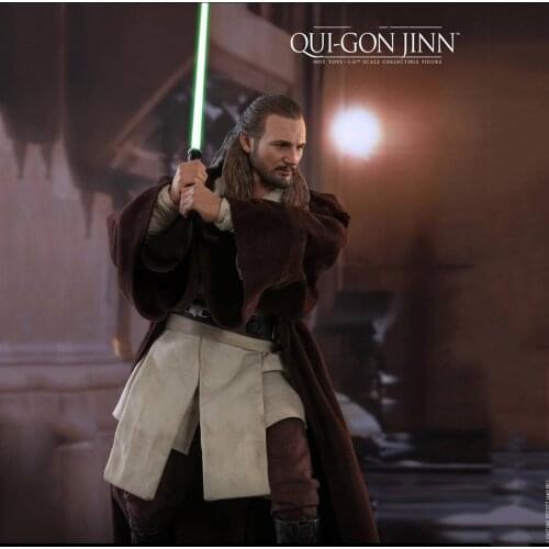 In Stock HOTTOYS 1/6 Scale Collectible Full Set MMS525 Qui-Gon Jinn Action Figure Model for Fans Holiday Gifts