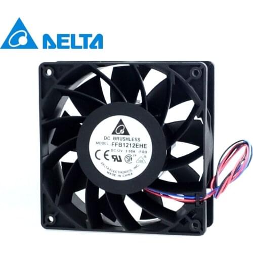 Fan 120mm best FFB1212EHE 120x120x38mm super large volume 3A violence 200CFM 3 lines cooling fan