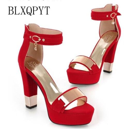 BLXQPYT Sale Rushed Sapato Feminino Melissa Gladiator Sandals Ladies Shoes Fashion Big Size 34- 45 Lady High Heel Pumps T865