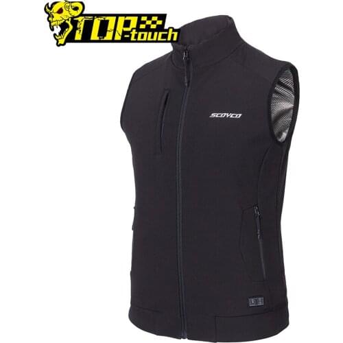 SCOYCO Winter 60℃ Motocross Vest Washable Heating Waistcoat USB Thermal Vest Motorcycle Jacket Heating Vest Safety Chaleco Moto