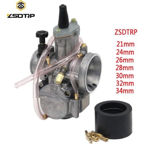 ZSDTRP Modified Motorcycle Carburetor 2T/4T PWK Carburador 21 24 26 28 30 32 34mm With Power Jet For Racing Motor Scooters Dirt
