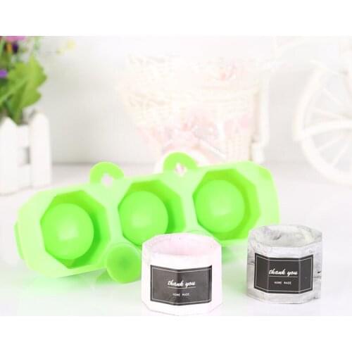 1Pcs 3-Cavity Multifunction Irregular Shape Silicone DIY Crafts Ceramic Clay Tool Candlestick Mold Ice Mould