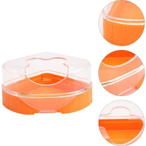 1PC Hamster Bathroom Toilet Transparent Hamster Bathing House Hamster Supplies