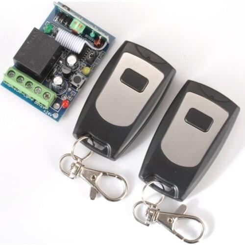 12V1CH Momentary/Toggle wireless light switch RF Wireless remote control switch 10A Relay 100m Waterproof 315/433