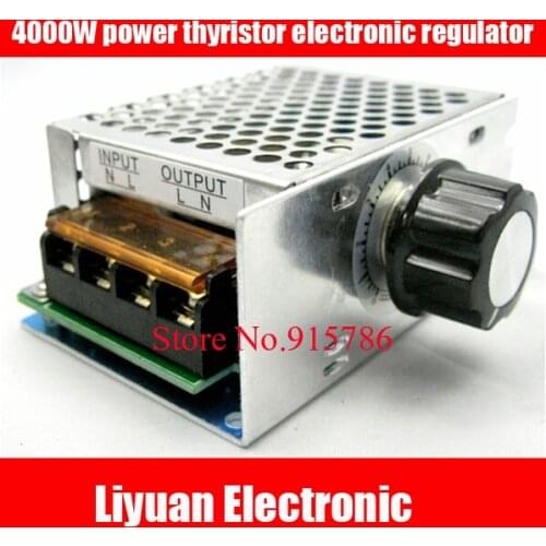 2pcs 4000W power thyristor electronic regulator / Dimming / Speed / thermostat regulator insured shell