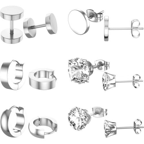 2pcs Punk Gothic Barbell Helix Piercing Tragus Studs Black Stainless Steel Ear Studs Piercing 20G/18G Earrings Body Jewelry Ring