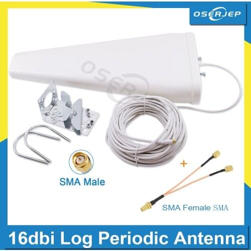 4g Antenna 3G 4G LTE External Antenna 16DBi Log Antenna SMA Male 15M+SMA Female To 2XTS9/2XSMA/2XCRC9 for 3G 4G Modem