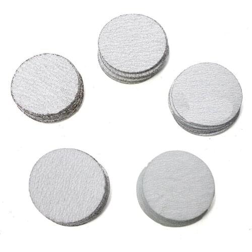 50PCS x 2"/50mm Hook and Loop Sanding Disc 60 120 180 240 400 Grit Mixed Sandpaper Accessories